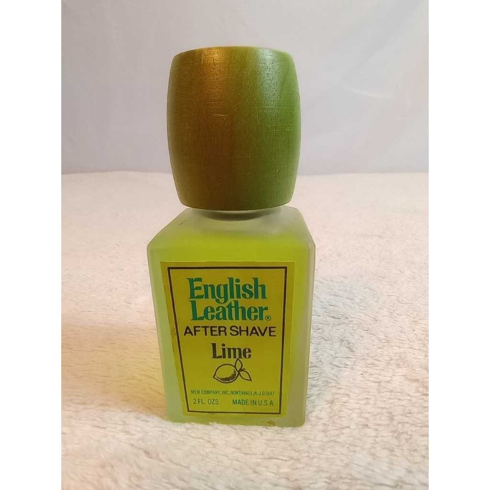 Vintage English Leather After Shave Lime 2 Fl Oz Wooden Cap Made USA